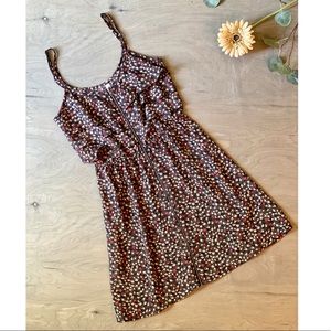 Bird Pattern Zip Up Dress